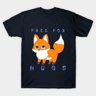 FREE FOX HUGS FUNNY CUTE T-shirt T-Shirt